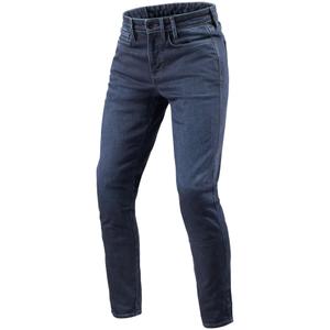 Revit Kai Skinny Extra Cropped Motorcycle Jeans Medium Stone Blue