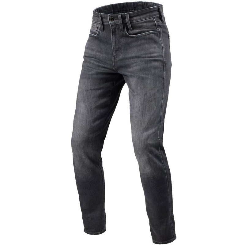 Revit Kai Skinny Extra Cropped Motorcycle Jeans Medium Stone Grey