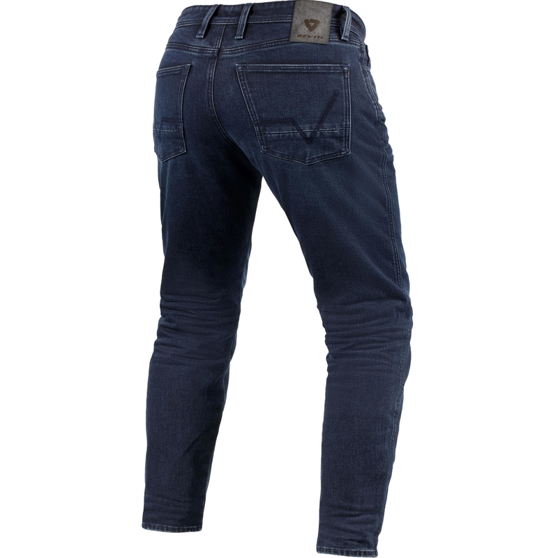Revit Ortes TF Extra Cropped Motorcycle Jeans Washed Dark Blue-Black