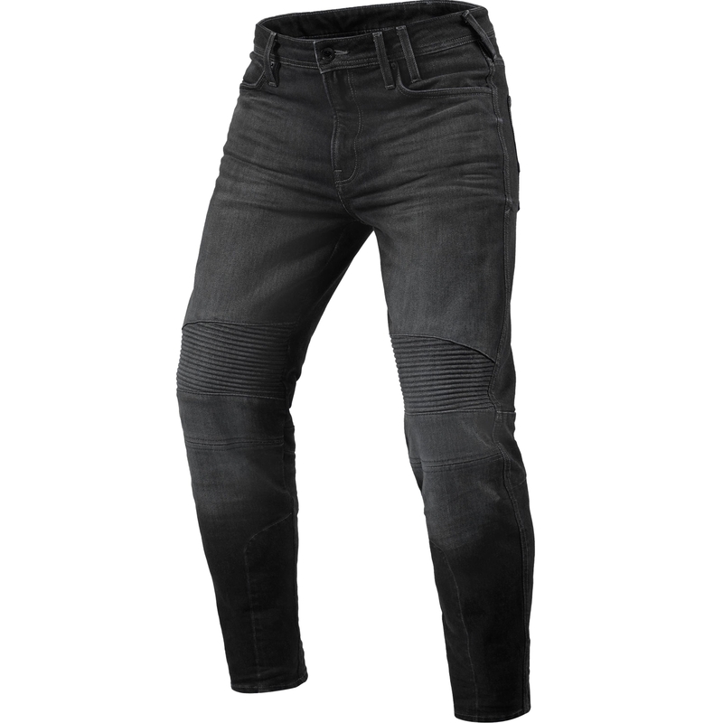 Revit Moto 2 TF Extra Cropped Motorradjeans, gewaschenes Dunkelgrau