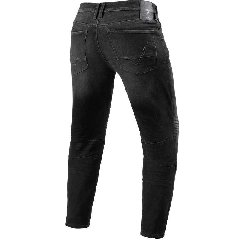 Revit Moto 2 TF Extra Cropped Motorradjeans, gewaschenes Dunkelgrau