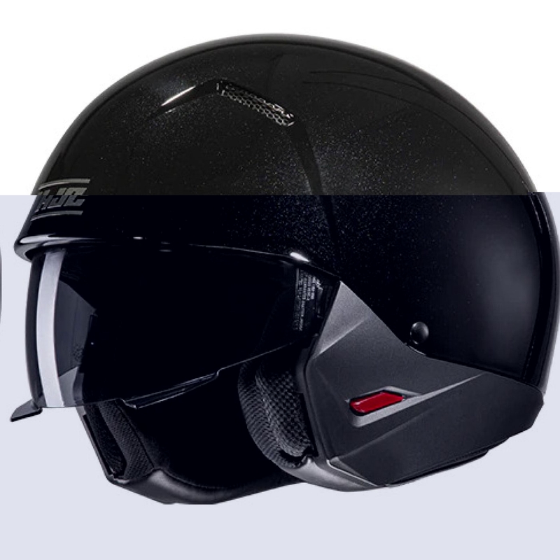 Offener Helm mit Visier HJC i20N Solid metallic schwarz