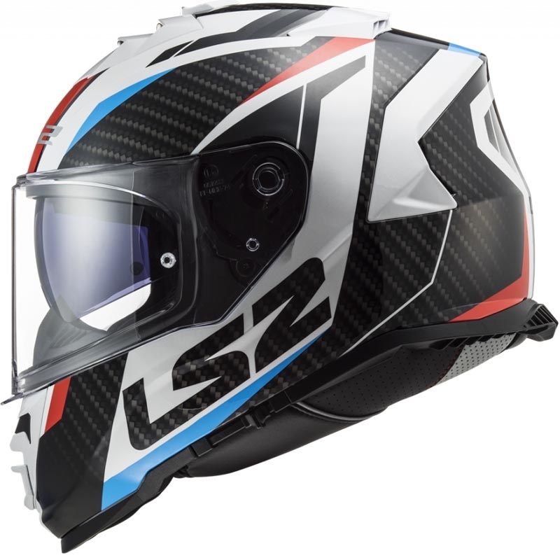 Integralhelm LS2 FF800 Storm II Racer weiß-schwarz-rot-blau