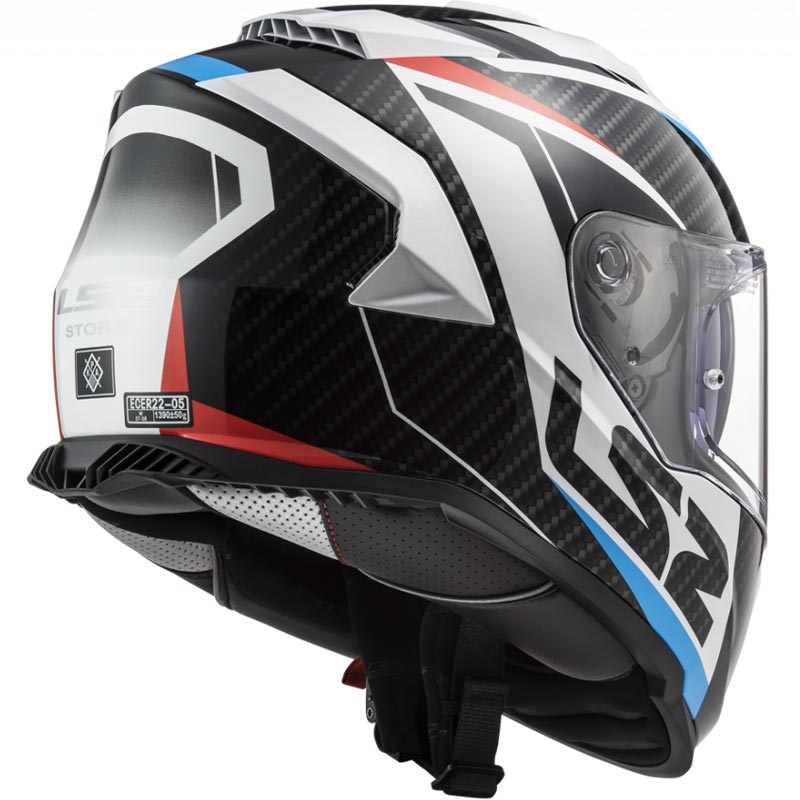 Integralhelm LS2 FF800 Storm II Racer weiß-schwarz-rot-blau