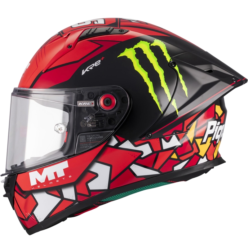 Integralhelm KRE + S Piqueras B5 FIM rot-schwarz