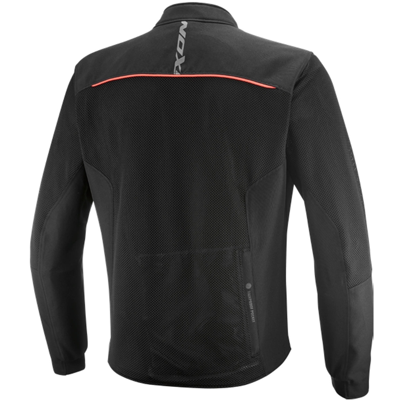 Motorradjacke IXON Ostro schwarz-fluoreszierend rot