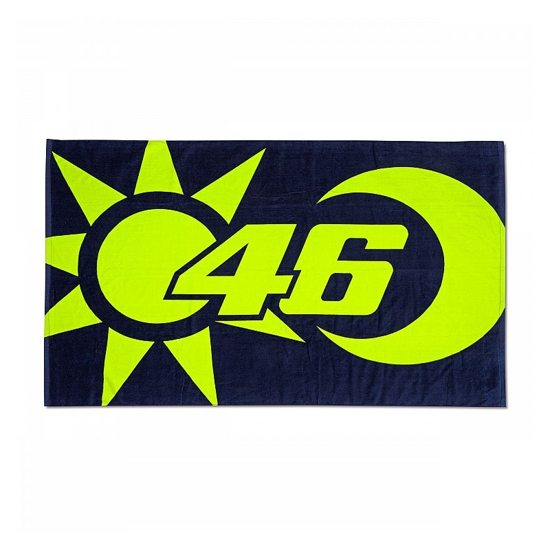 Badetuch VR46 Valentino Rossi SUN AND MOON blau-gelb