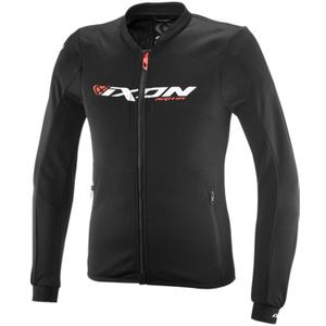 IXON Arma Motorradjacke schwarz-weiß-fluoreszierend rot