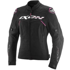 Damen-Motorradjacke IXON Meteor 31 Lady schwarz-weiß-rosa