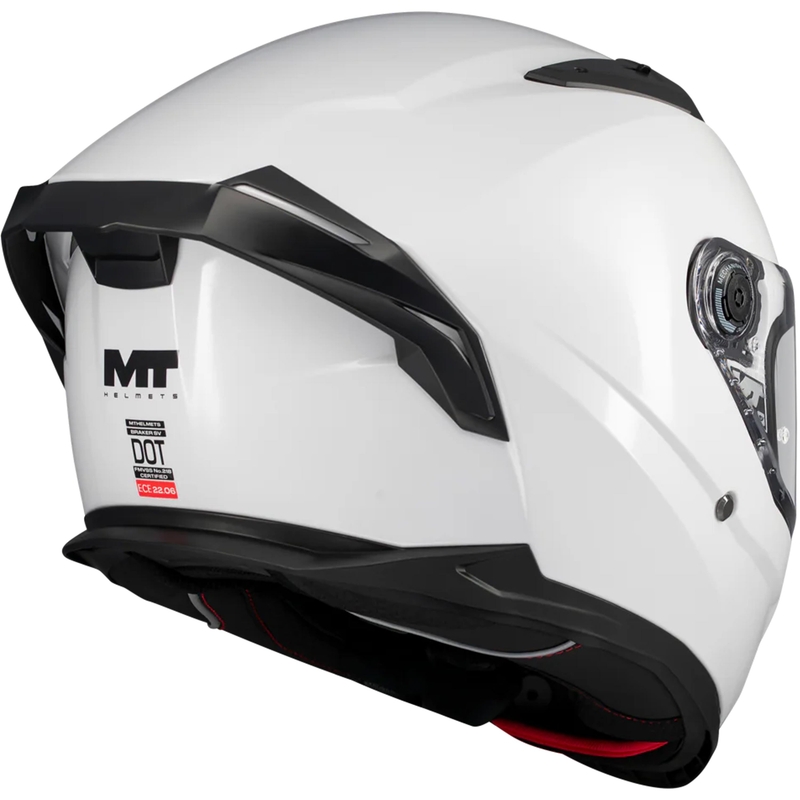 Integraler Motorradhelm MT Braker SV Pure A0 weiß