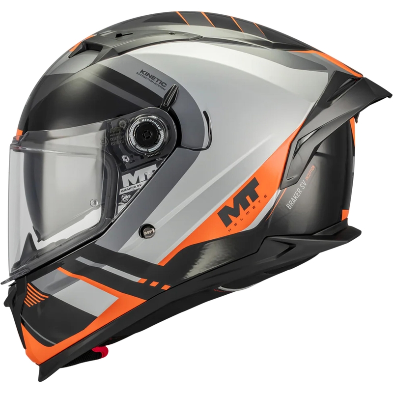 Integralhelm MT Braker SV Inception B4 schwarz-grau-orange
