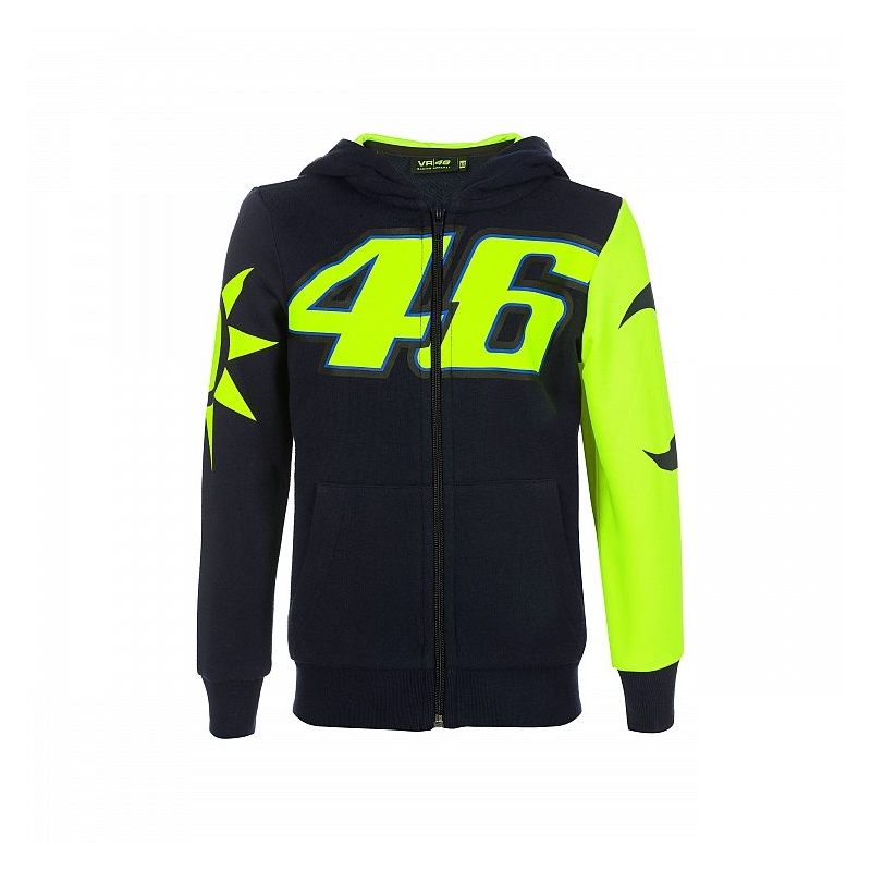 Kinder Sweatshirt VR46 Valentino Rossi REPLICA blau-gelb