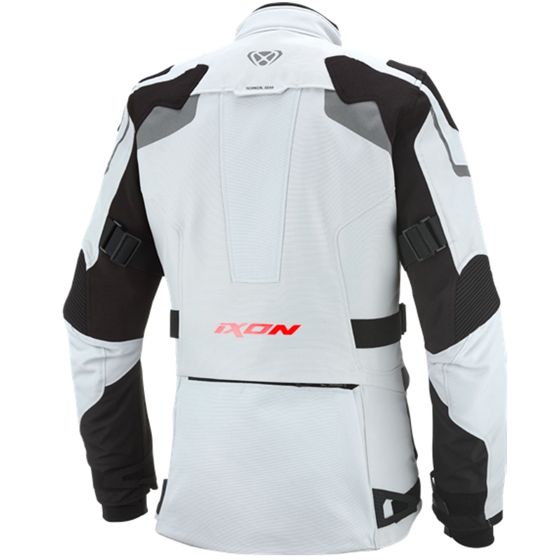 Damen-Motorradjacke IXON Odin hellgrau-schwarz