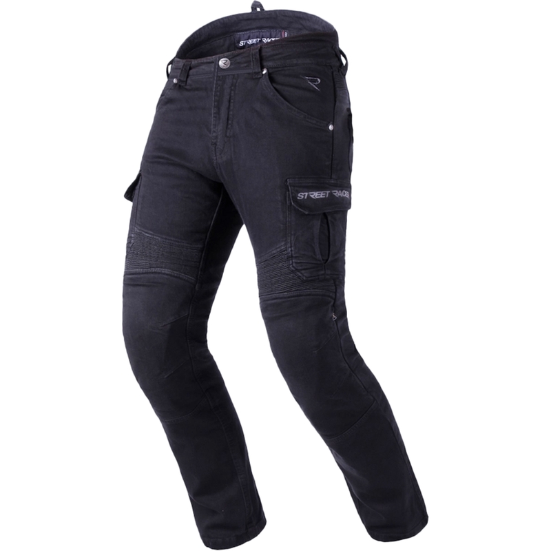 Street Racer Cargo CE Schwarze Motorradjeans