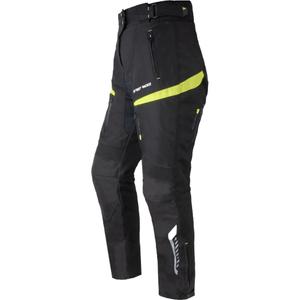 Damen-Motorradhose Street Racer Vix Schwarz-Fluo-Gelb