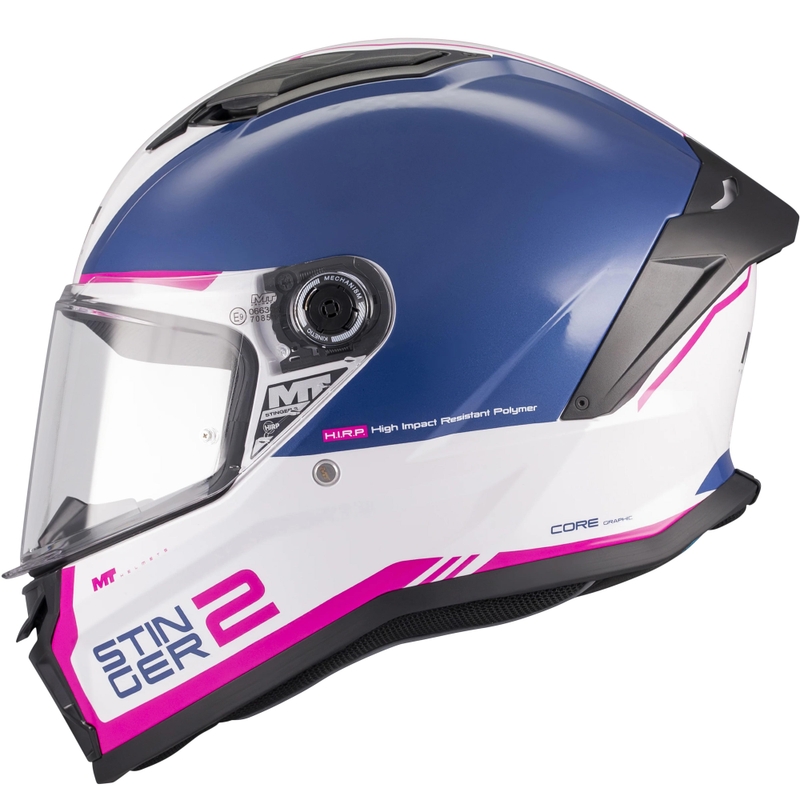 Integralhelm MT Stinger 2 Core A8 blau-weiß-rosa