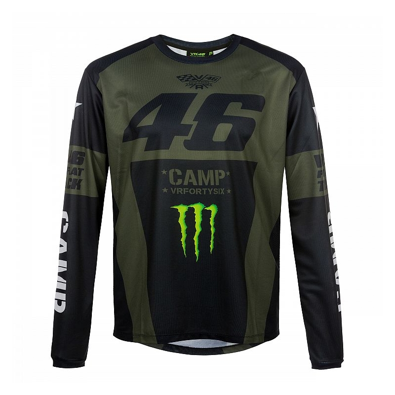 Langarm-T-Shirt VR46 Valentino Rossi MONSTER CAMP grün-schwarz