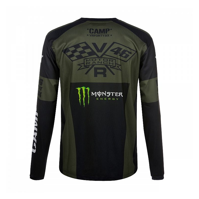 Langarm-T-Shirt VR46 Valentino Rossi MONSTER CAMP grün-schwarz