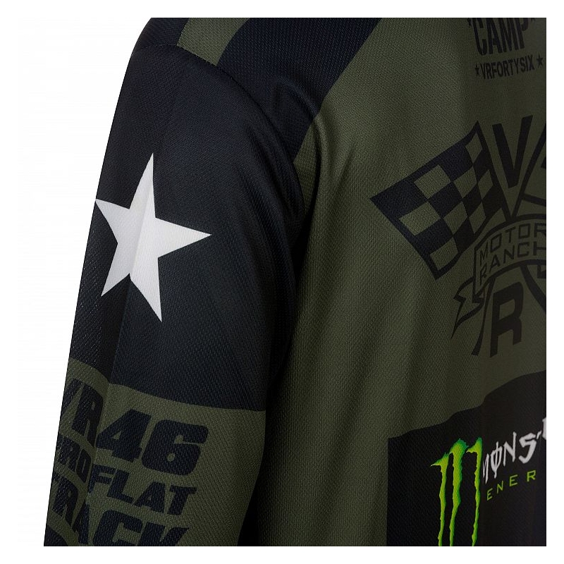 Langarm-T-Shirt VR46 Valentino Rossi MONSTER CAMP grün-schwarz