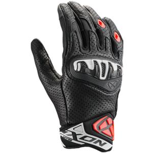 IXON Mirage Motorradhandschuhe aus Leder, schwarz-weiß-rot