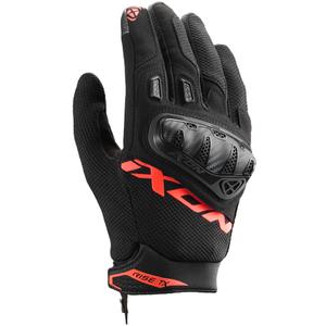 IXON Rise TX Motorradhandschuhe schwarz-fluoreszierend rot