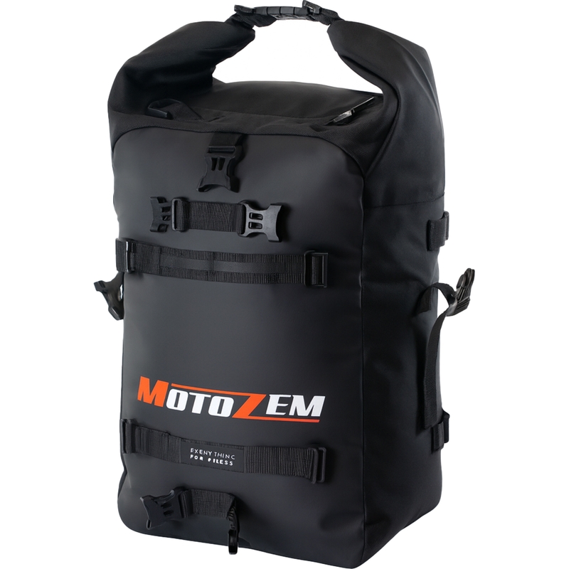 Wasserdichte Motorradtasche MotoZem DryBag schwarz 27,5 l