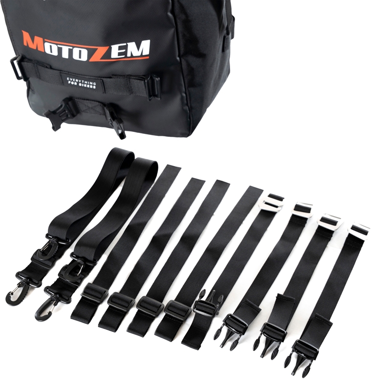 Wasserdichte Motorradtasche MotoZem DryBag schwarz 27,5 l