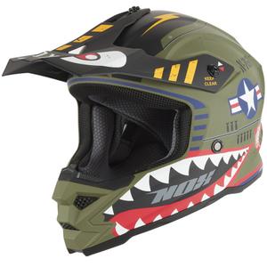 NOX N761 Fly Fighter Kinder-Motocrosshelm Khaki-Mehrfarbig