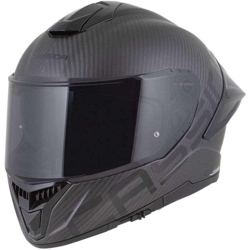 Cassida Integral GTS 2.1 Plus Carbon Integralhelm für Motorräder, matt, Carbon-Schwarz-Weiß