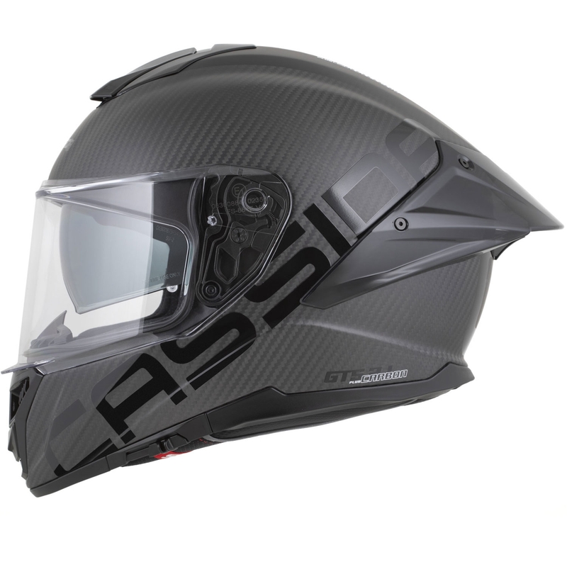Cassida Integral GTS 2.1 Plus Carbon Integralhelm für Motorräder, matt, Carbon-Schwarz-Weiß