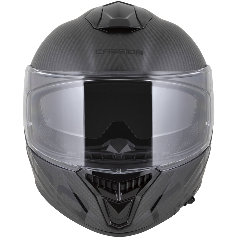 Cassida Integral GTS 2.1 Plus Carbon Integralhelm für Motorräder, matt, Carbon-Schwarz-Weiß
