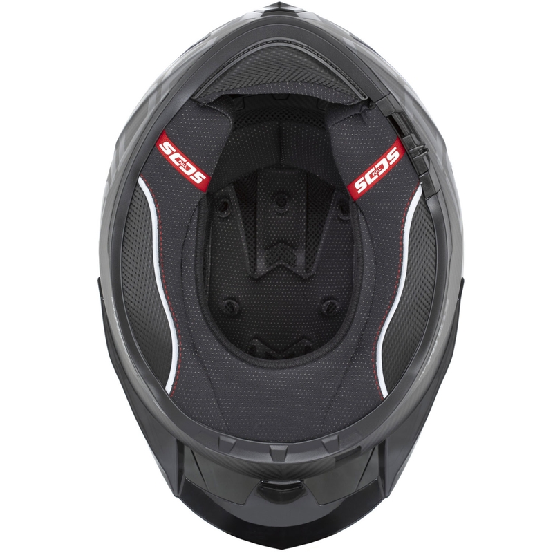 Cassida Integral GTS 2.1 Plus Carbon Integralhelm für Motorräder, matt, Carbon-Schwarz-Weiß