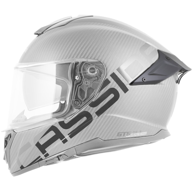 Cassida Integral GTS 2.1 Plus Carbon Integralhelm für Motorräder, matt, Carbon-Schwarz-Weiß