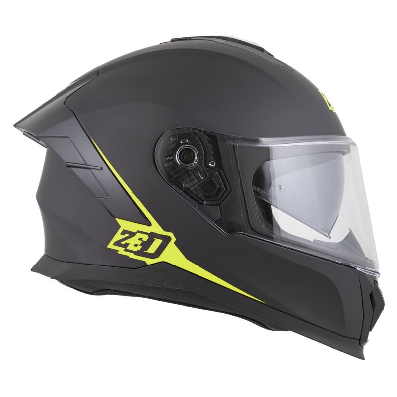 Integralhelm ZED K40, matt schwarz-fluoreszierend gelb