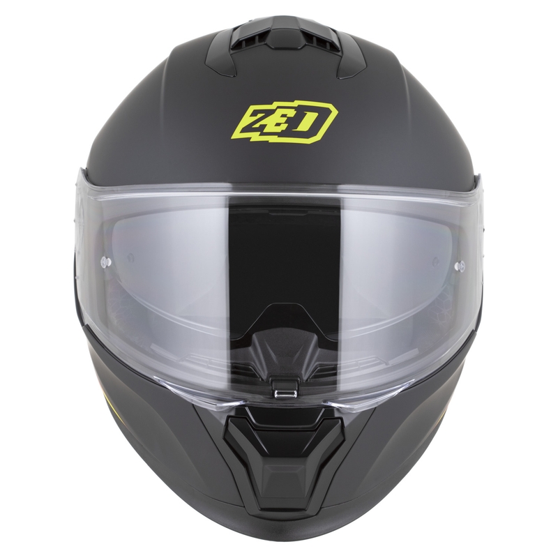 Integralhelm ZED K40, matt schwarz-fluoreszierend gelb