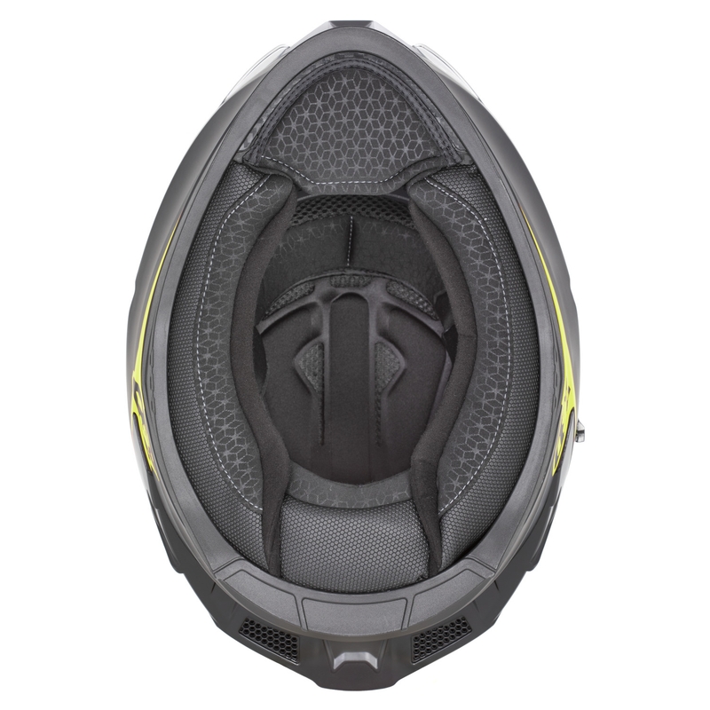 Integralhelm ZED K40, matt schwarz-fluoreszierend gelb