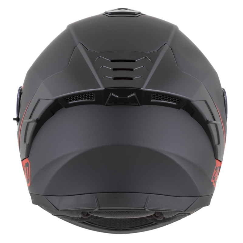 Integralhelm ZED K40, matt schwarz-rot