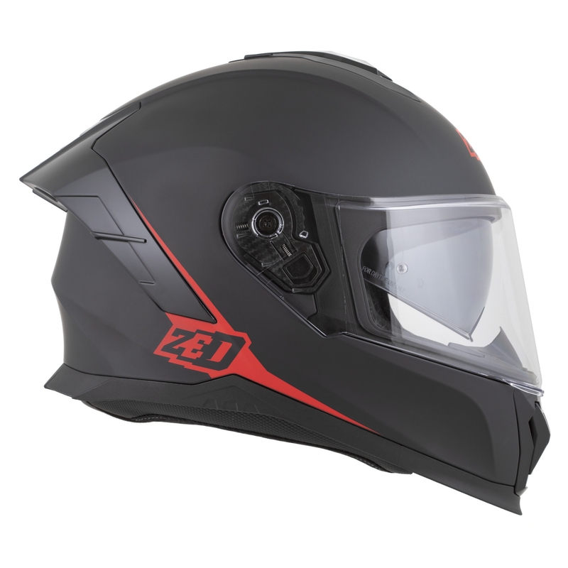 Integralhelm ZED K40, matt schwarz-rot