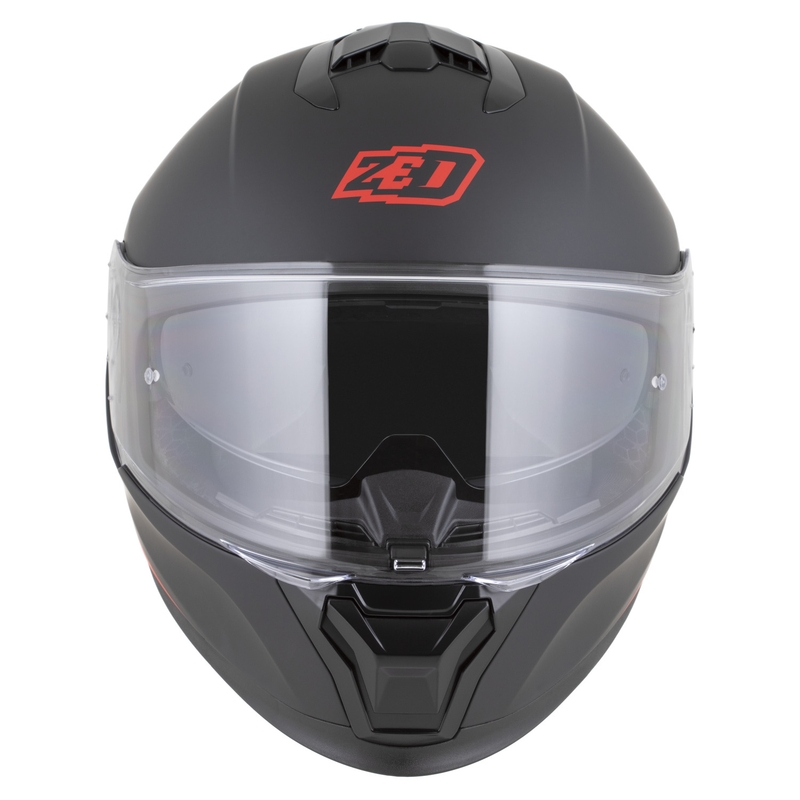 Integralhelm ZED K40, matt schwarz-rot