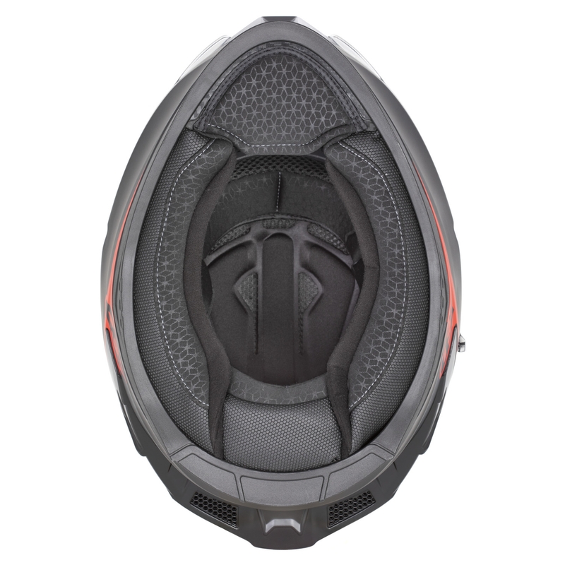 Integralhelm ZED K40, matt schwarz-rot