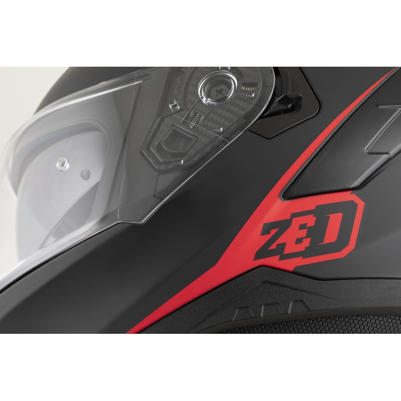 Integralhelm ZED K40, matt schwarz-rot