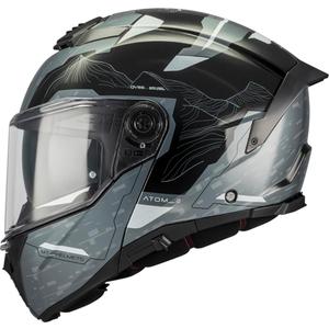 Klappbarer Motorradhelm MT Atom 2 SV Highlands C2 schwarz-grau