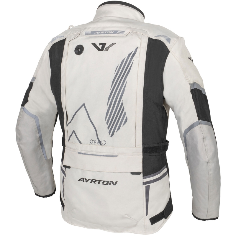Ayrton Trail Motorradjacke weiß-schwarz-grau