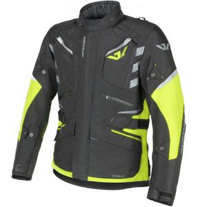 Ayrton Trail Motorradjacke schwarz-fluoreszierend gelb-grau