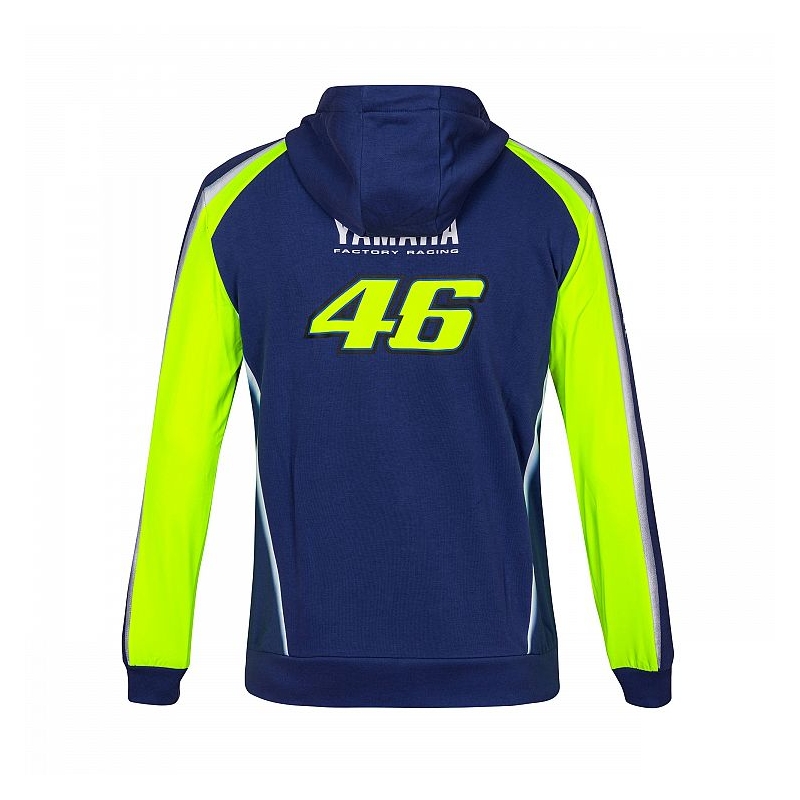 Sweatshirt VR46 Valentino Rossi Fleece Yamaha blau-gelb