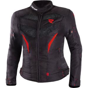 Damen-Motorradjacke Street Racer Rose schwarz-rot