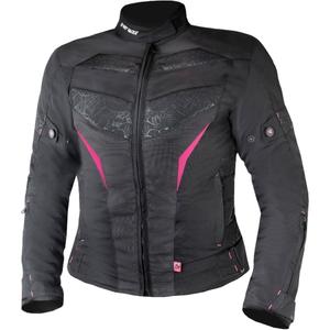 Damen-Motorradjacke Street Racer Rose schwarz-rosa