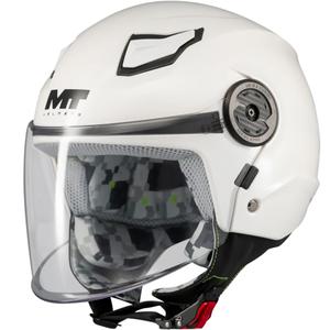 Kinder-Motorradhelm MT Lite Pure A0, offen, weiß