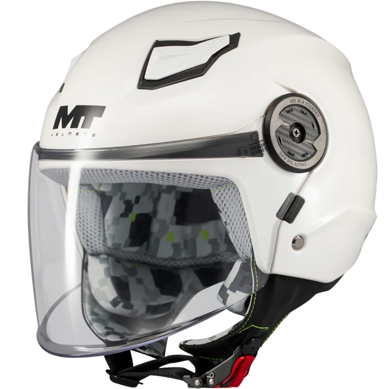 Kinder-Motorradhelm MT Lite Pure A0, offen, weiß