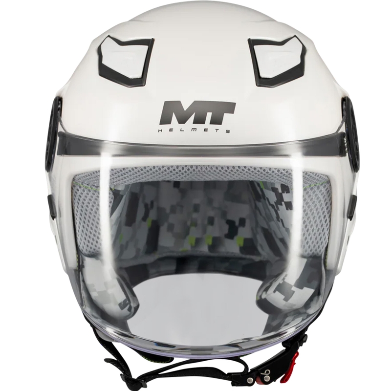 Kinder-Motorradhelm MT Lite Pure A0, offen, weiß
